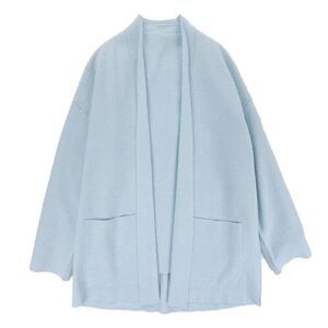 NEW Eileen Fisher Lightweight Boiled Wool Coat Funnel Sweater SET Clearwater‎